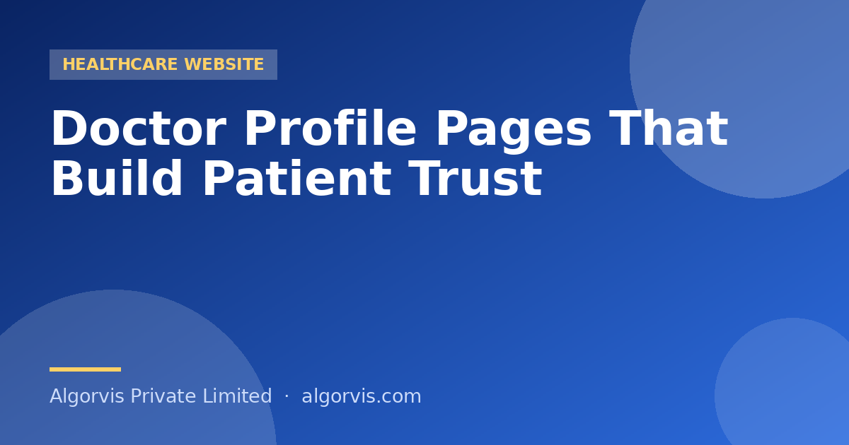  Doctor Profile Pages That Build Patient Trust